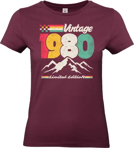Retro Vintage 1980 - Limitierte Auflage - 1980, 1980er, 80er, Ästhetisch, Jahrestag, Geburtstag, Geburtstagsgeschenk, lustig, Geschenk, Alles Gute zum Geburtstag, Illustration, Limitierte Auflage, Hergestellt 1980, Retro, Retro-T-Shirt, Vintage, Vintage-T-Shirt - Standard T-Shirt (Women)