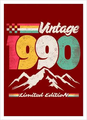 Retro Vintage 1990 - Limitierte Auflage