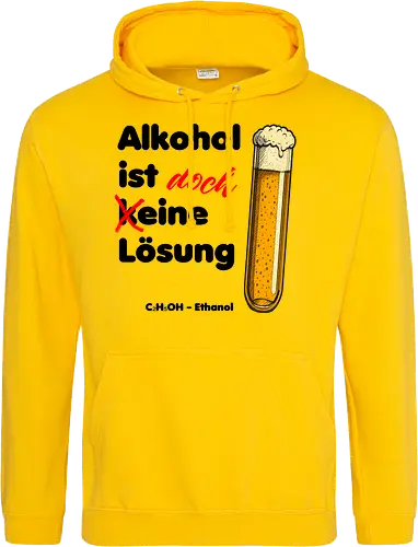 Alkohol ist (k)eine Lösung (schwarze Schrift)