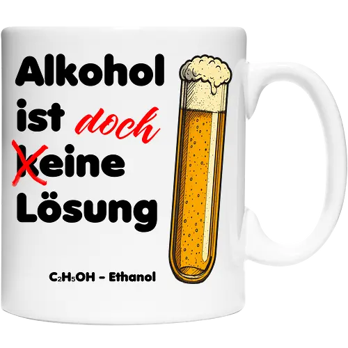 Alkohol ist (k)eine Lösung (schwarze Schrift)