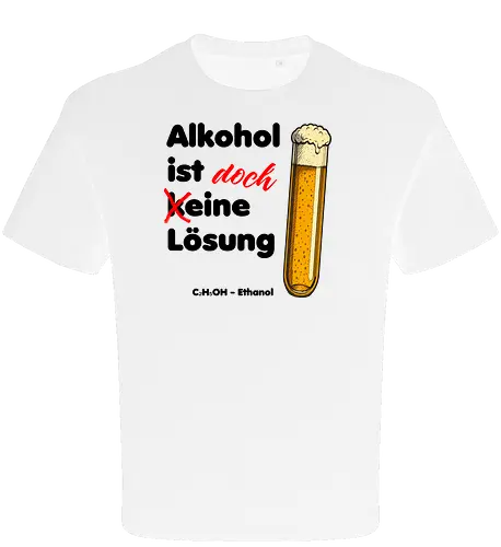 Alkohol ist (k)eine Lösung (schwarze Schrift)