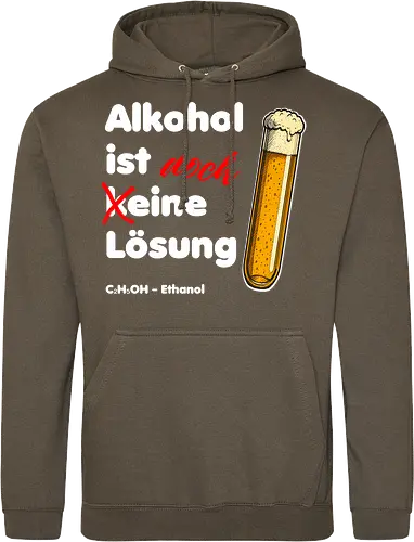 Alkohol ist eine Lösung (weisse-Schrift)