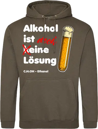 Alkohol ist eine Lösung (weisse-Schrift)