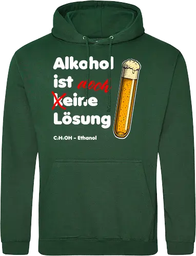 Alkohol ist eine Lösung (weisse-Schrift)