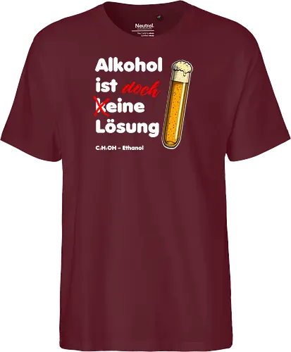 Alkohol ist eine Lösung (weisse-Schrift)