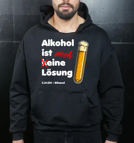 Alkohol ist eine Lösung (weisse-Schrift)