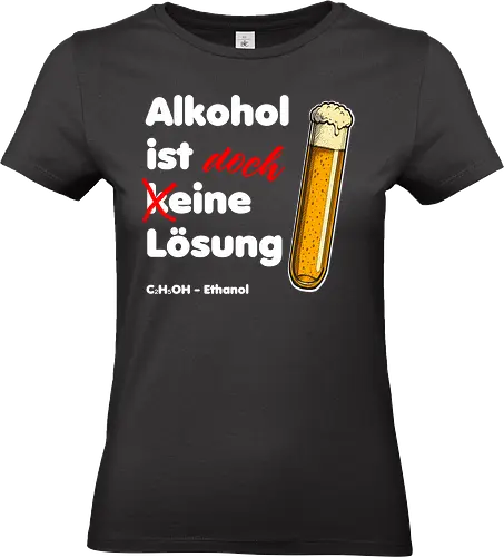 Alkohol ist eine Lösung (weisse-Schrift)
