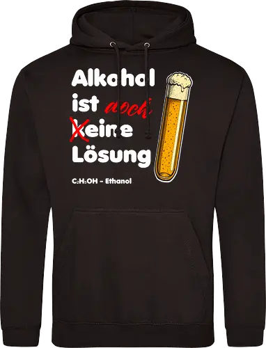 Alkohol ist eine Lösung (weisse-Schrift)