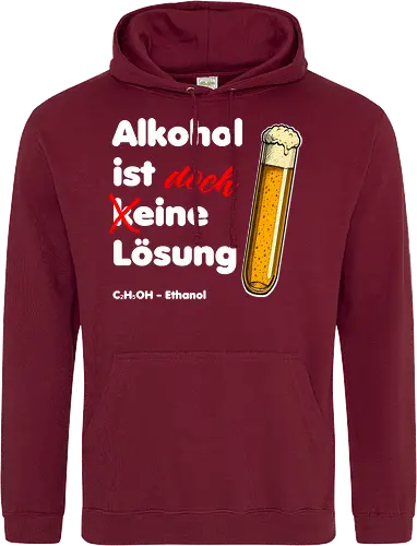 Alkohol ist eine Lösung (weisse-Schrift)