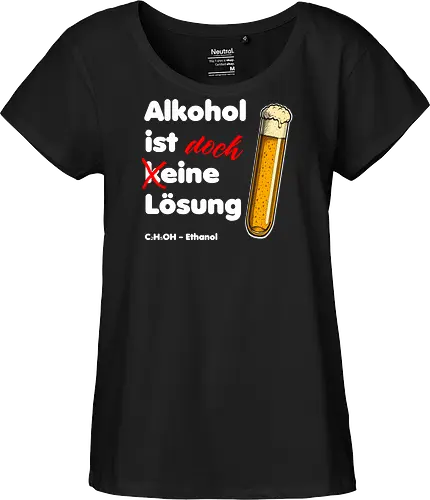 Alkohol ist eine Lösung (weisse-Schrift)
