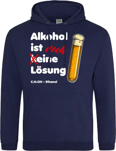 Alkohol ist eine Lösung (weisse-Schrift)