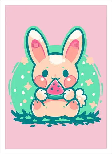 Summer Watermelon Bunny
