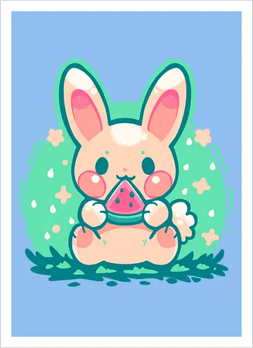 Summer Watermelon Bunny