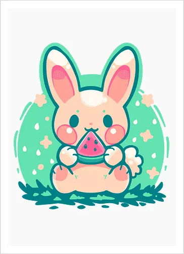 Summer Watermelon Bunny