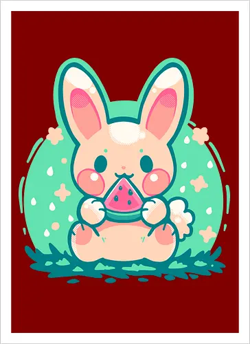 Summer Watermelon Bunny