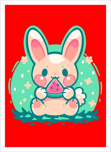 Summer Watermelon Bunny
