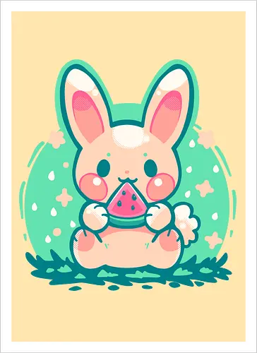 Summer Watermelon Bunny