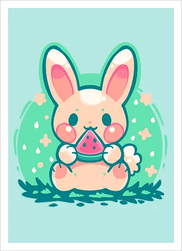 Summer Watermelon Bunny