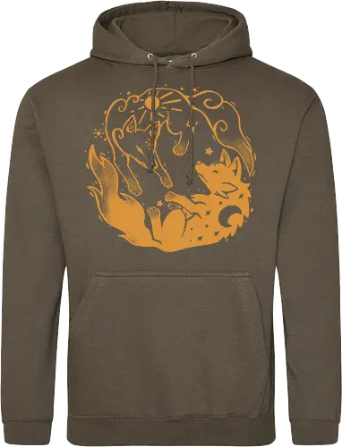 Sun and Moon Golden Wolves