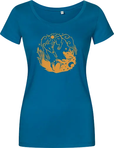 Sun and Moon Golden Wolves
