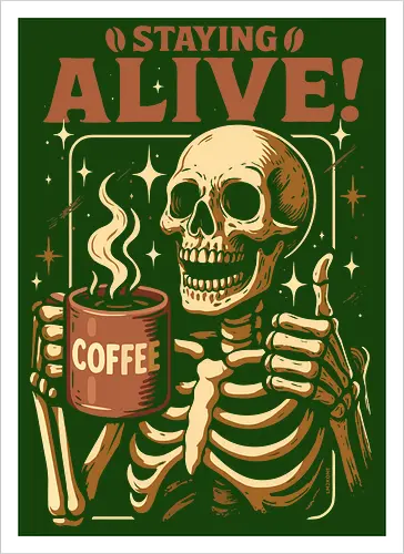 Am Leben bleiben - Lustiger Kaffee