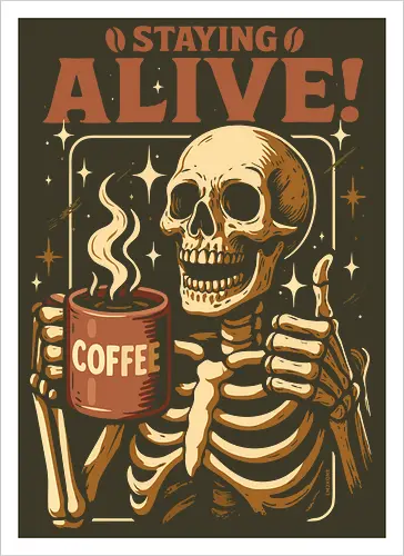 Am Leben bleiben - Lustiger Kaffee