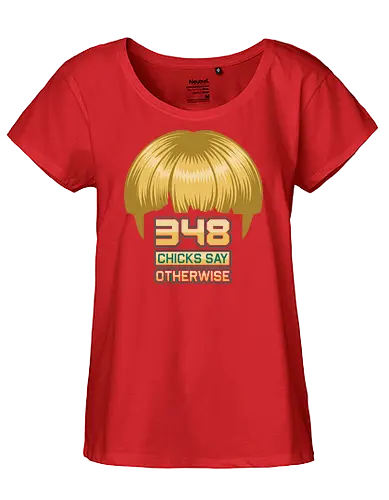 Guy Gardner 348 Chicks Say Otherwise - nathan fillion, guy, bowl cut, bowl haircut 348 chicks, funny, nathan, fillion, sci fi, comic, comics, superhero, superheroes, bowl head, bowl haircut - Fairtrade Girl Shirt