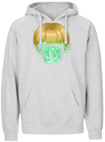 Guy Lantern - guy Gardner, bowl cut, funny, nathan fillion, super, man, green - Fairtrade Hoodie