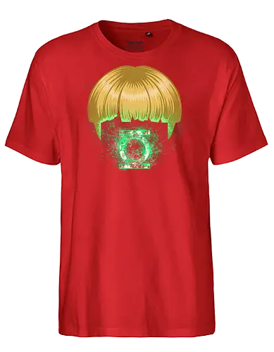 Guy Lantern - guy Gardner, bowl cut, funny, nathan fillion, super, man, green - Fairtrade T-Shirt
