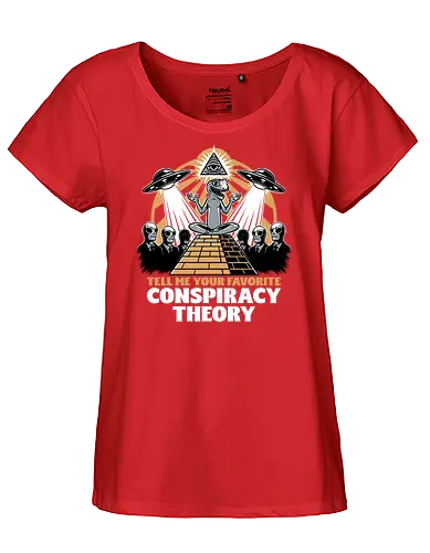 Believe in Conspiracy - memes, internet, aliens, creepy, politics, lizard people, Illuminati, aliens, shadow government, conspiracy, theory, Extraterrestrial, Pyramid, Egyptian, Egypt - Fairtrade Girl Shirt