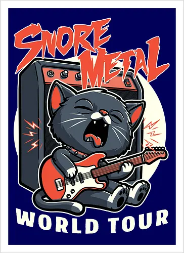 Sleep Rock and Roll Cat