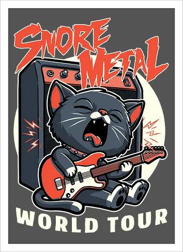 Sleep Rock and Roll Cat