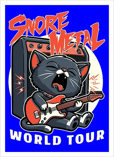 Sleep Rock and Roll Cat