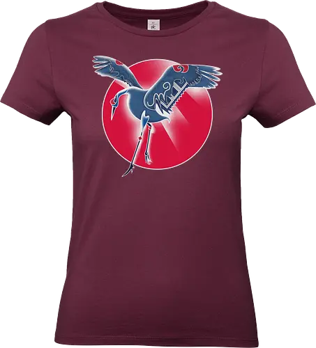 Ainu Kranich-Tänzer - ainu, japan, ethnisch, sonnenkreis, mandschurenkranich, kranich, traditionell japanisch, geometrisch, muster, stilisiert, tier - Standard T-Shirt (Women)