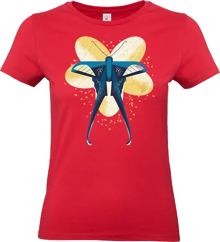Magischer Grüner Drachenschwanz - geometrisch, Schmetterling, butterfly, magic, Magie, floral, Blume, stilisiert - Standard T-Shirt (Women)