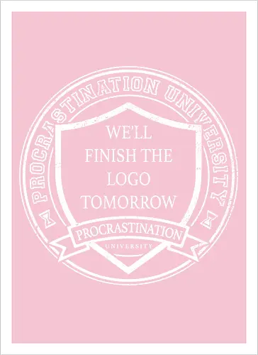 Procrastination university logo