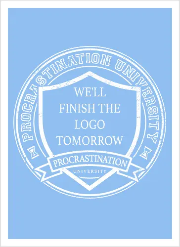 Procrastination university logo
