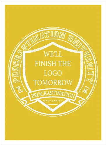 Procrastination university logo