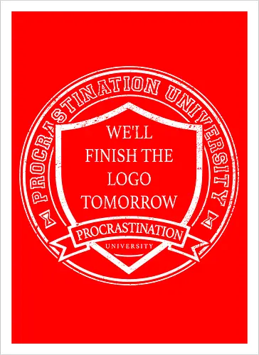 Procrastination university logo