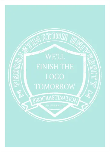 Procrastination university logo