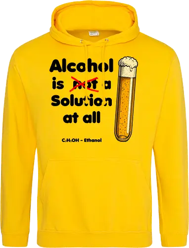 Alkohol is (not) a solution (black-letters)