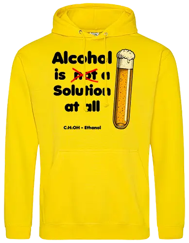 Alkohol is (not) a solution (black-letters)
