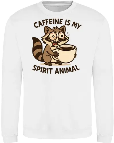 Caffeine is My Spirit Animal Raccoon Coffee Lover Art
