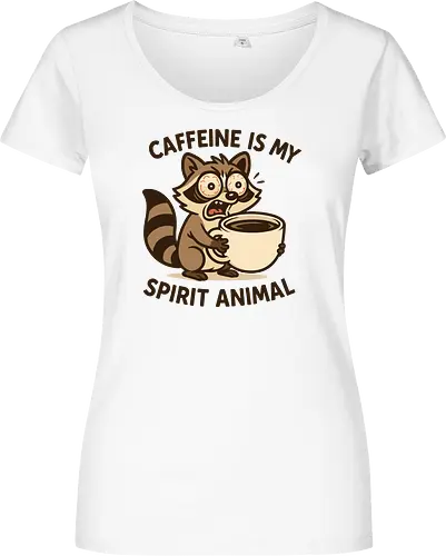 Caffeine is My Spirit Animal Raccoon Coffee Lover Art