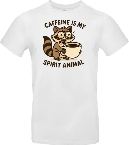 Caffeine is My Spirit Animal Raccoon Coffee Lover Art