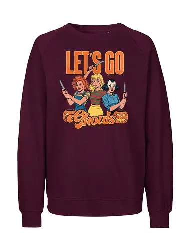 Let's go ghouls - Let's go ghouls, halloween, pumpkin, macabre, scare - Fairtrade Sweatshirt