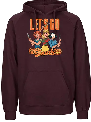 Let's go ghouls - Let's go ghouls, halloween, pumpkin, macabre, scare - Fairtrade Hoodie