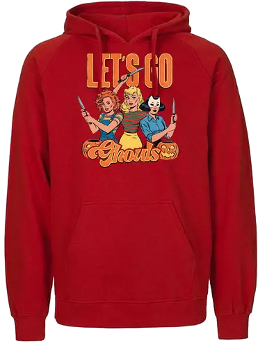 Let's go ghouls - Let's go ghouls, halloween, pumpkin, macabre, scare - Fairtrade Hoodie