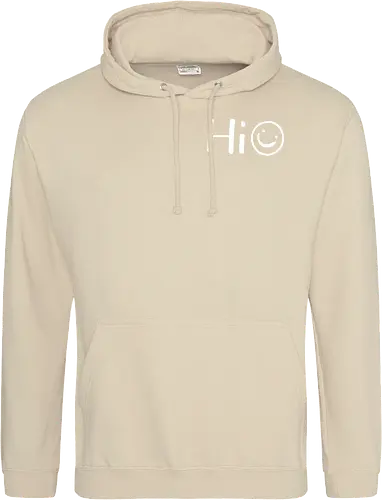 Hi - Smiley, Lächeln, Spruch, Hi, Statement, Minimalismus, einfach, freundlich, Lachen, funny - Standard Hoodie