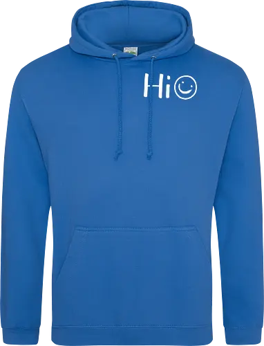 Hi - Smiley, Lächeln, Spruch, Hi, Statement, Minimalismus, einfach, freundlich, Lachen, funny - Standard Hoodie